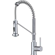 KRAUS Coda Commercial Style 2-Function Single Handle Pull Down Kitchen Faucet in Chrome...