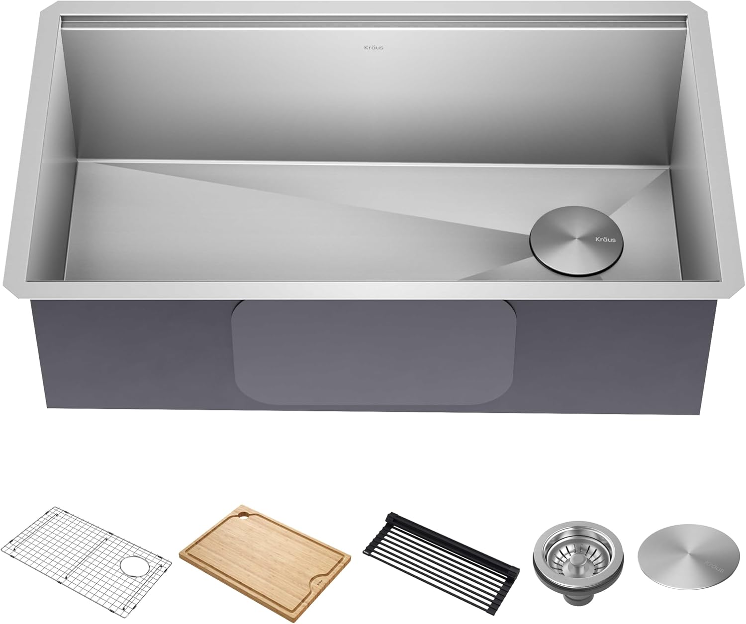 KRAUS Kore 32-Inch Undermount Workstation 16 Gauge Single Bowl Stainless Steel Kitchen Sink...