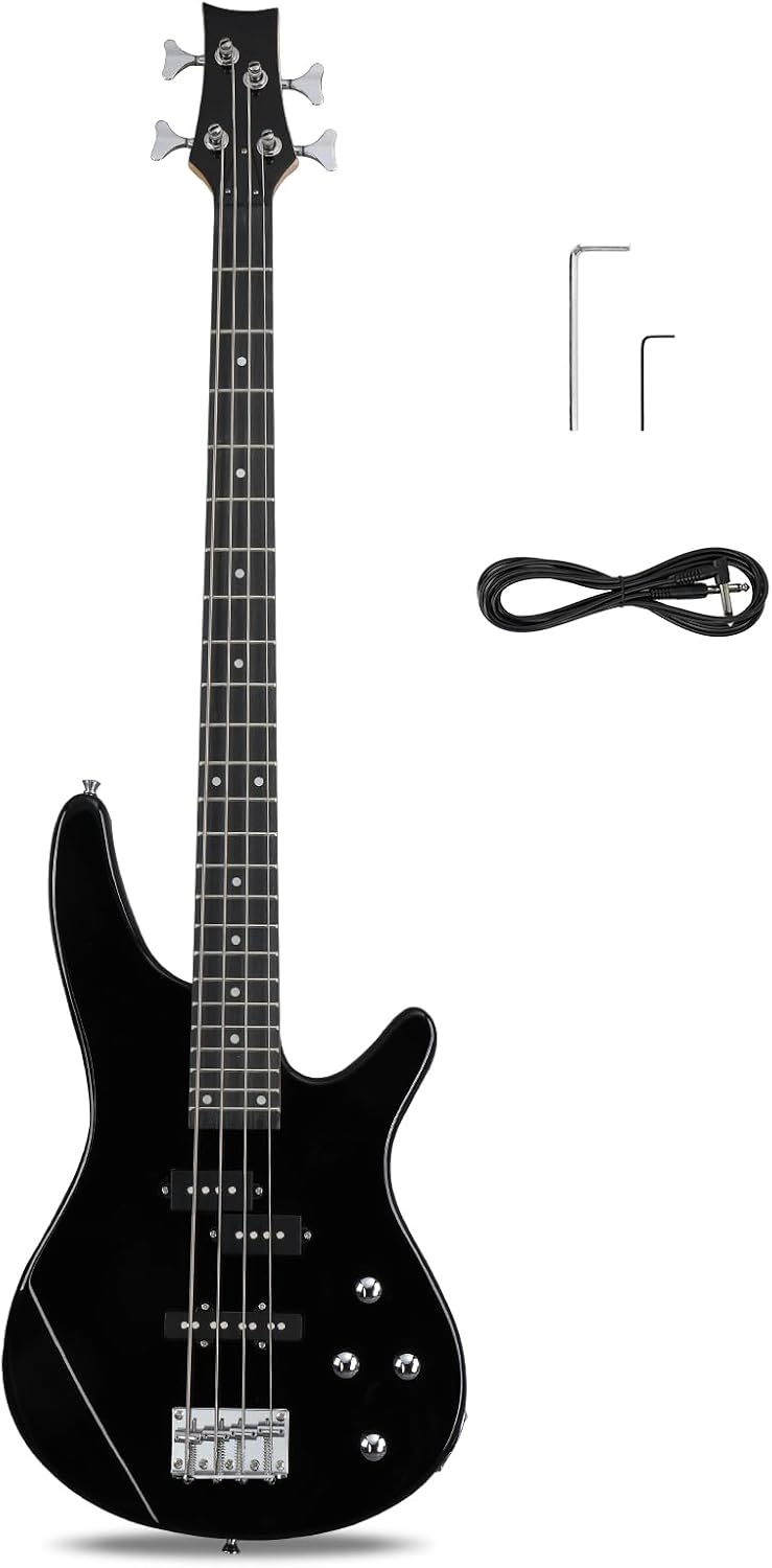 Ktaxon 4 String Electric Bass Guitar, Full Size Standard Right Handed Rosewood Fingerboard...