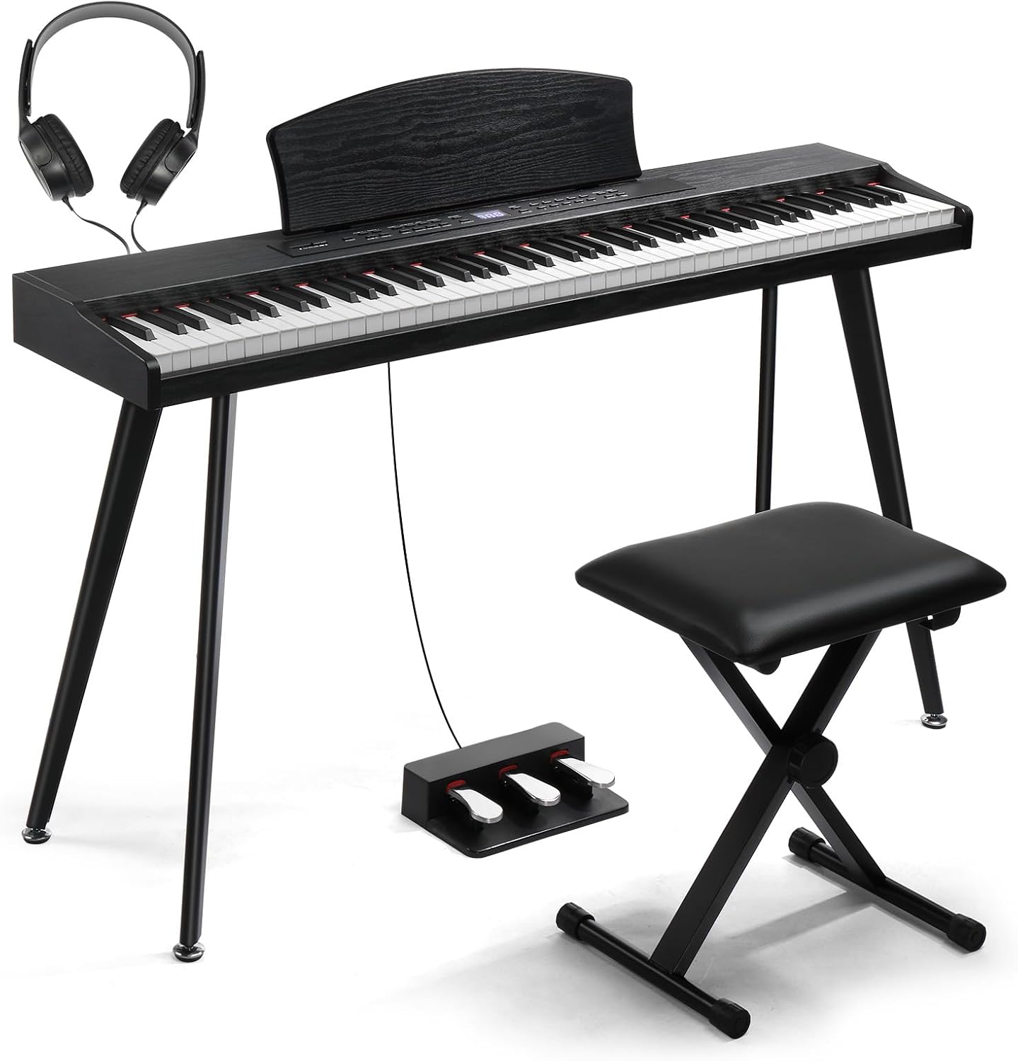 Ktaxon 88 Key Keyboard Piano Set, Full Size Digital Piano with Multi-Adjustable Height...