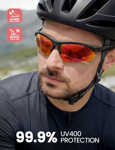 Lamicall 22g Polarized Sports Sunglasses for Men Women - UV400 Protection Sun Glasses for... image