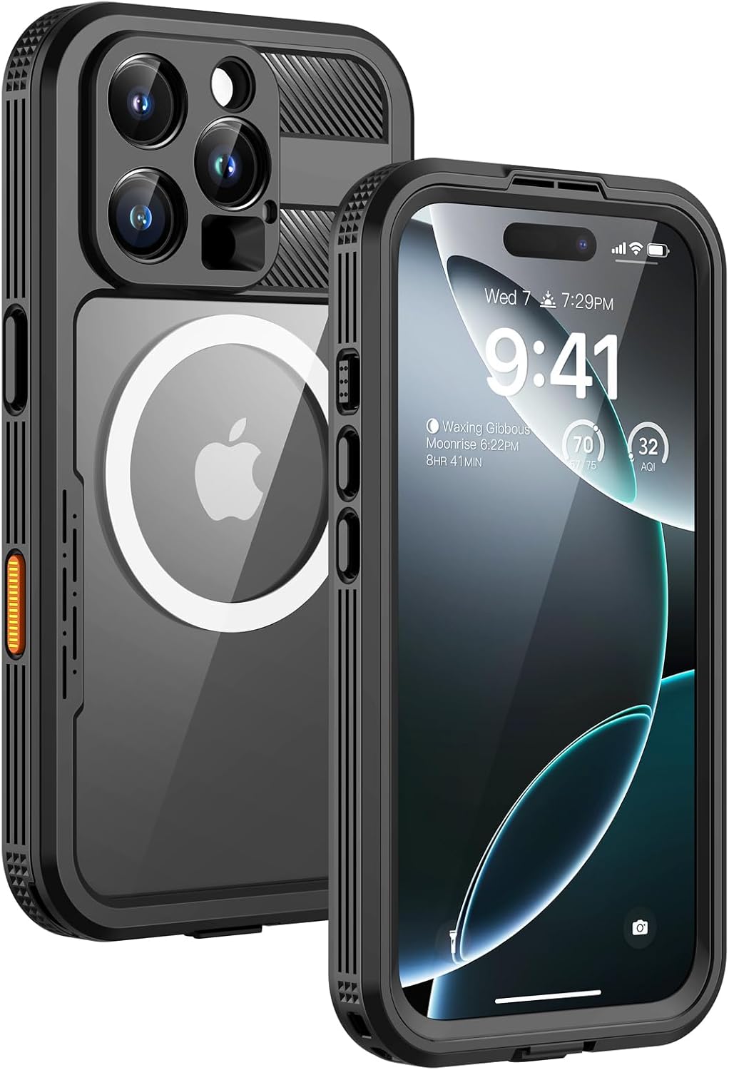 Lanhiem Magnetic for iPhone 16 Pro Max Case, IP68 Waterproof Dustproof Case, [Compatible...