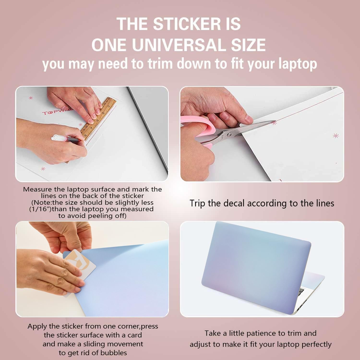 Laptop Notebook Skin Sticker Cover Decal Fits 12 13 13.3 14 15 15.4 15.6 inch Laptop... image