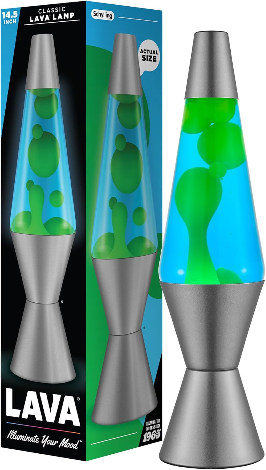 Lava® Lamp - 14.5" Deep Ocean - The Original Motion Light - Yellow/Green Wax and Blue...
