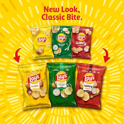 Lay's Potato Chips, 4 Flavor Variety Pack, 1 oz Single Serve Bags, (40 Pack) image
