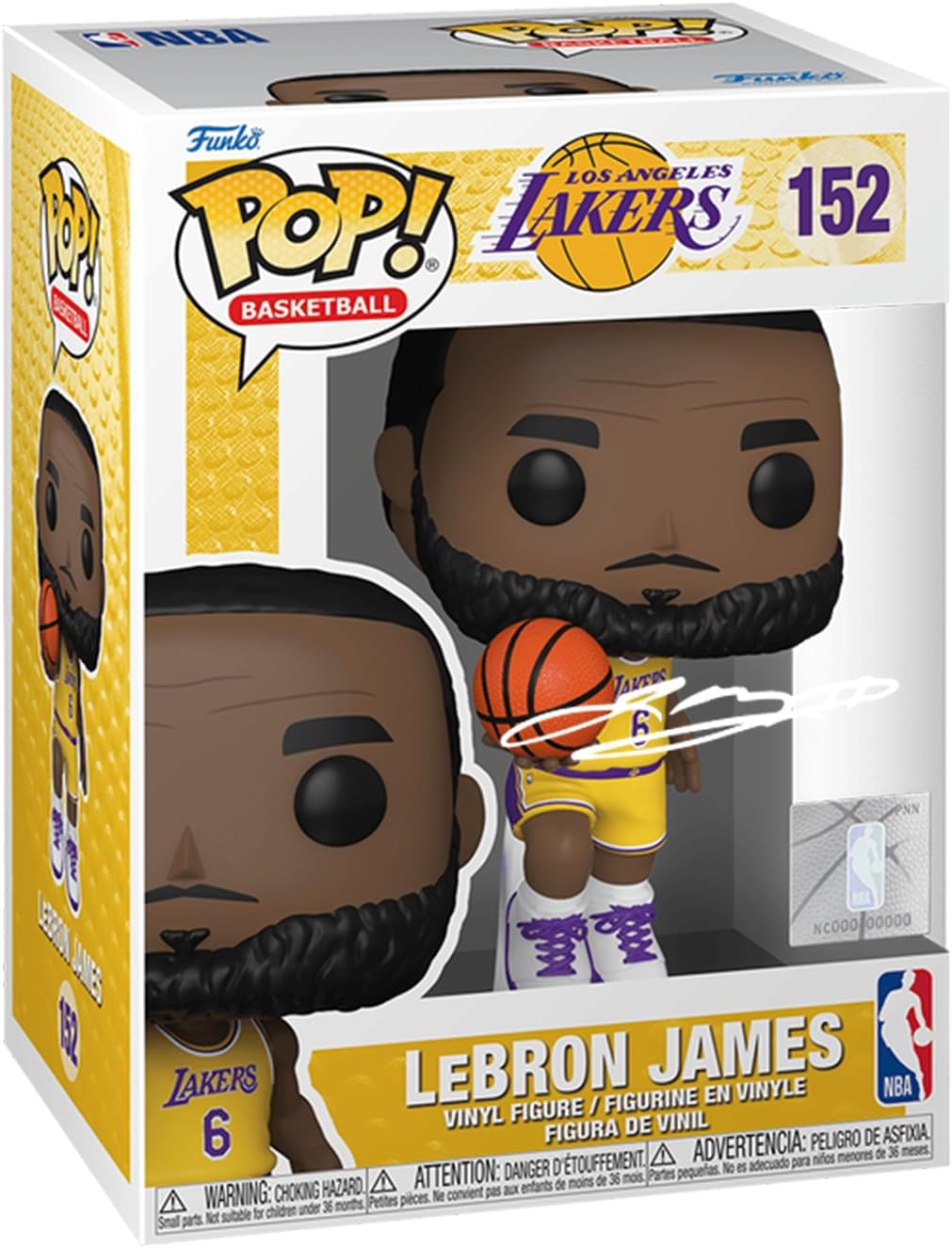 LeBron James #152 Facsimile Signed Reprint Laser Autographed Funko POP! Basketball NBA: Los...