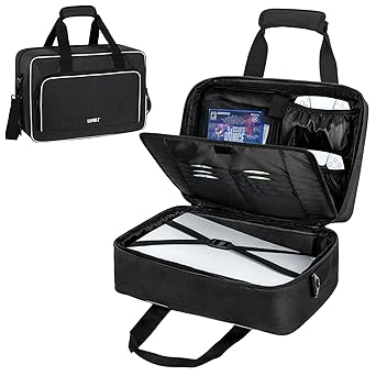 LEFOR·Z Carrying Case Compatible with PS5/PS5 Pro/PS4,17 Pockets Travel Storage Bag with... image