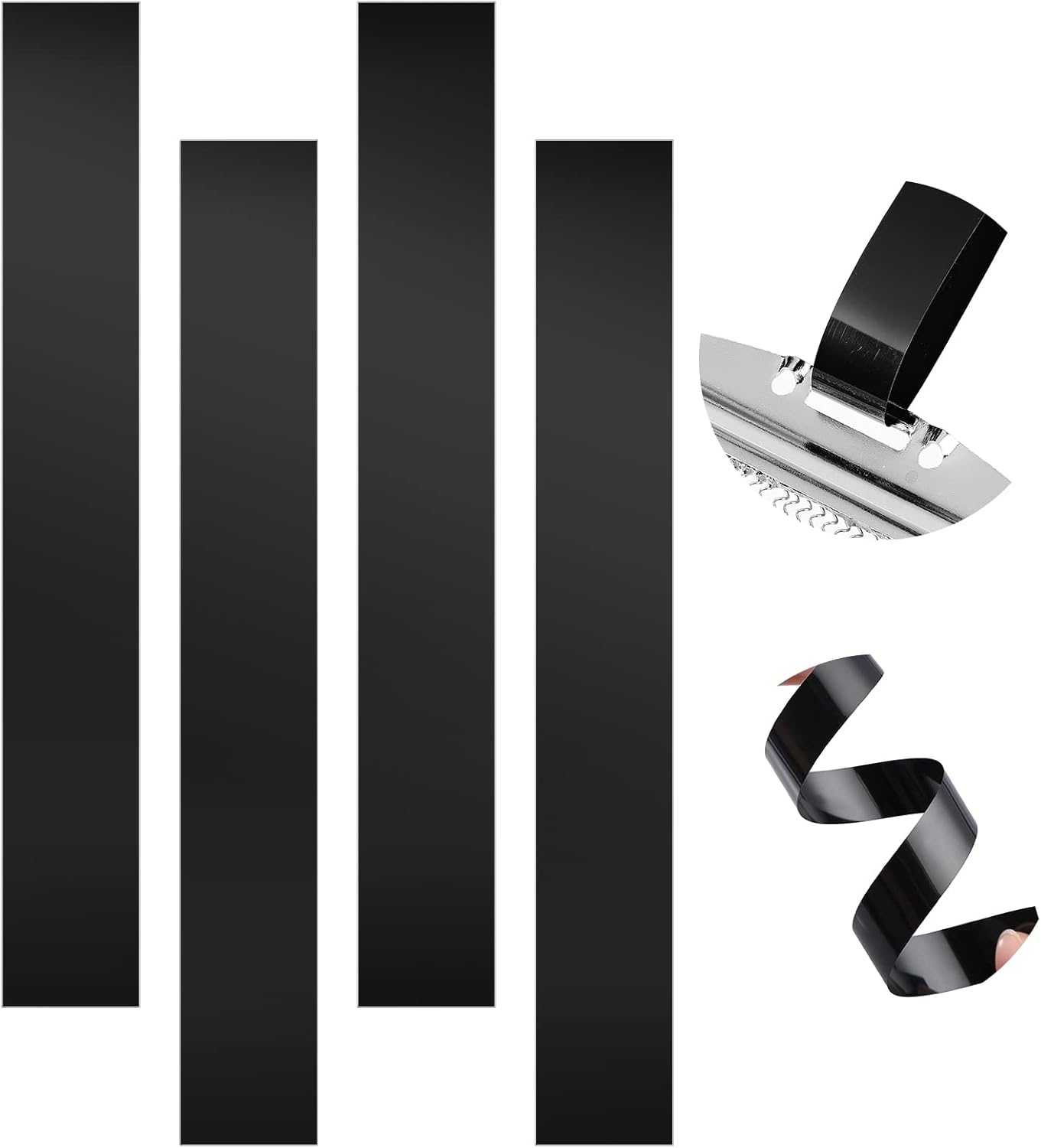 LEIFIDE 4 Pcs Polyester Film Snare Straps Black Wire Snare Drum Strip Wire Trapping Kit Wire...