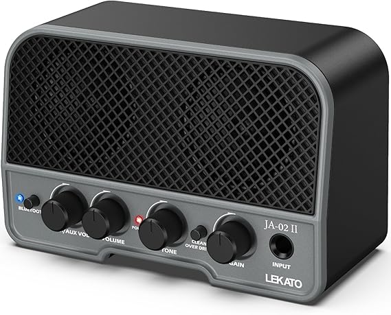 LEKATO Mini Guitar Amp Rechargeable Electric Guitar Amplifer 5W, Clean/Overdrive...