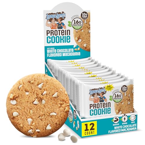 Lenny & Larry's Protein Cookie, White Chocolate Macadamia – High Protein Snacks with 16g...
