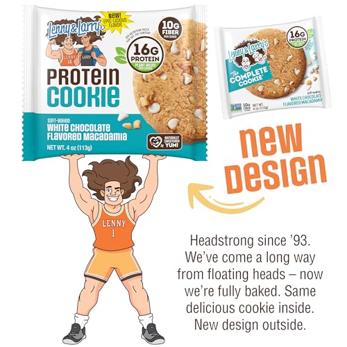 Lenny & Larry's Protein Cookie, White Chocolate Macadamia – High Protein Snacks with 16g... image