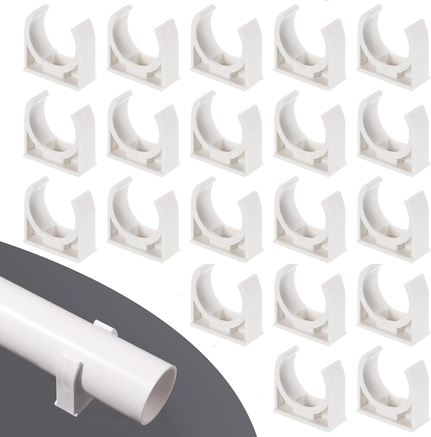 LEPEVNEY Pex Clamp Tool PVC Clips 25mm Tube Clamps, Fit for 25mm/1 Inch OD TV Trays Tubing...