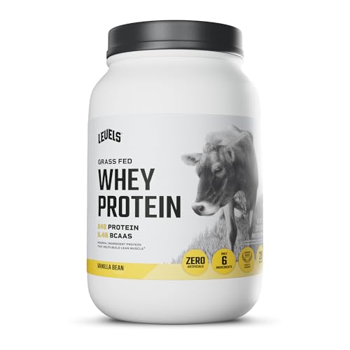 Levels Grass Fed Whey Protein Powder, No Artificials, 24G of Protein, Vanilla Bean, 2LB image