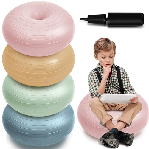 Lewtemi 4 Pcs Flexible Seating for Classroom Elementary 20 Inch Yoga Ball Chair Inflatable... image