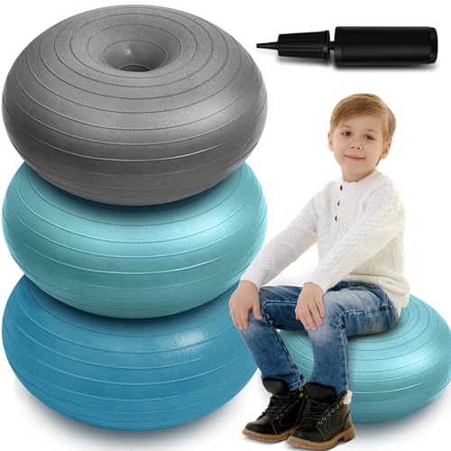 Lewtemi Flexible Seating for Classroom 20 Inch Inflatable Yoga Ball Chair Large Donut... image