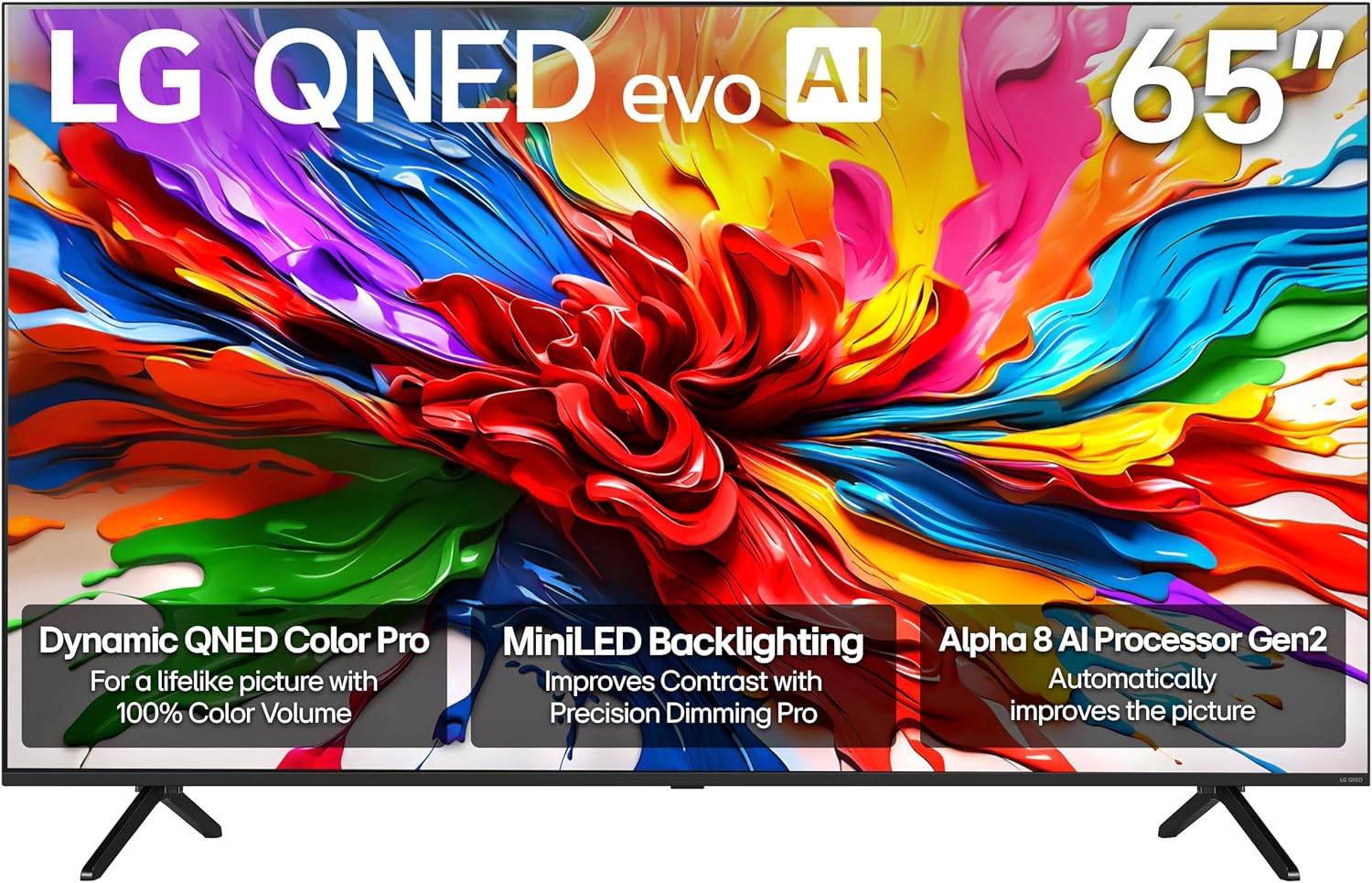 LG 65-Inch Class QNED evo AI QNED92A Series Mini LED 4K Smart TV w/Dolby Atmos, Dolby...