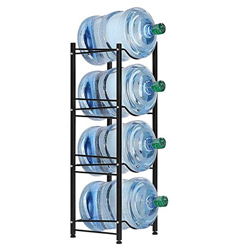 LIANTRAL Water Cooler Jug Rack, 4-Tier Heavy Duty Water Bottle Holder Storage Rack for 5...