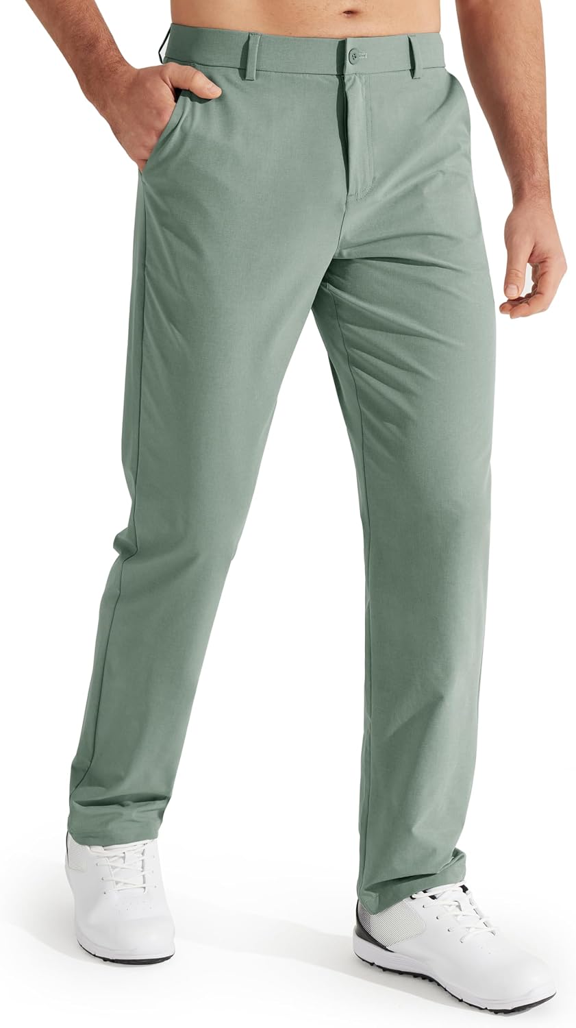 Libin Mens Golf Pants Stretch Work Dress Pants 30"/32"/34" Quick Dry Lightweight Casual...