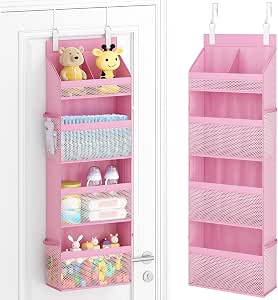 Lifewit Hanging Shelves with Transparent Pockets for Stuffed Toys for Children's Room image
