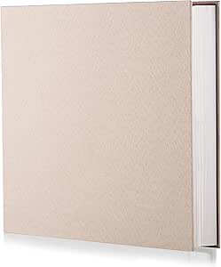 Light Beige Photo Album Self Adhesive Scrapbook Album for 4×6 Photos/Pictures DIY Linen...