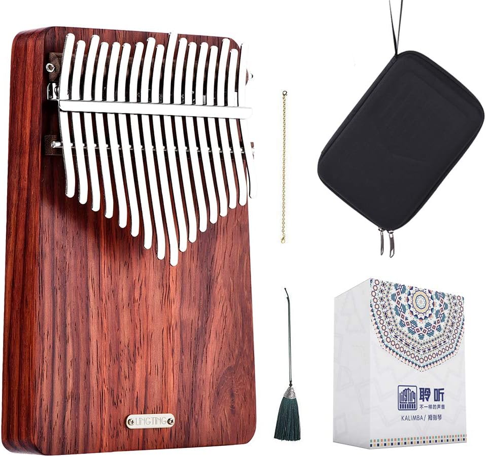 LingTing Kalimba 17 keys Thumb Piano Mbira Finger Piano Gift for Adult Beginners...