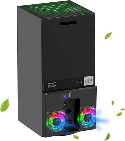 Linkstyle Cooling Fan for Xbox Series X, Vertical Cooling Stand Cooling System with Colorful...