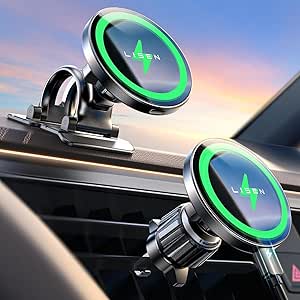 LISEN for 15W MagSafe Car Mount Charger,Magnetic Wireless Car Charger for iPhone 17 Pro Max...