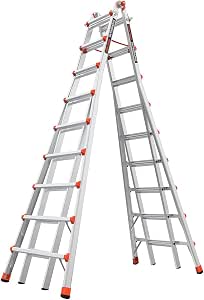 Little Giant Ladders Skyscraper M17, Adjustable Step Ladder, 9–17 Ft, Aluminum, 300 lb... image