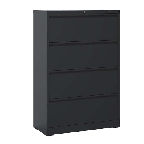 Lockable Steel File Cabinet with Printer Stand, Large Metal Filing Cabinet for Home Office... image