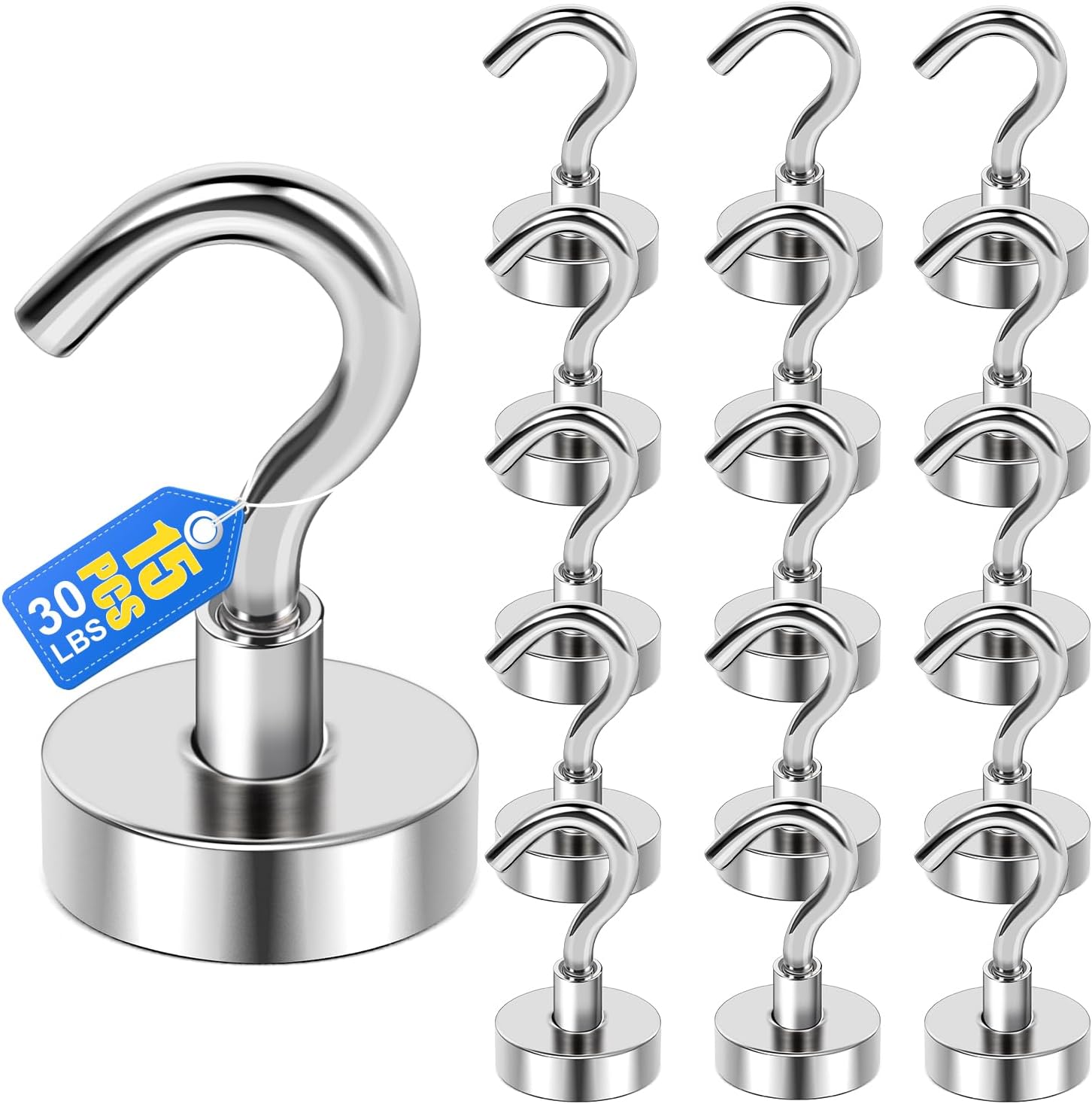 LOVIMAG Magnetic Hooks for Hanging, 30lbs Magnet Hooks for Cruise Ship Essentials, Strong...