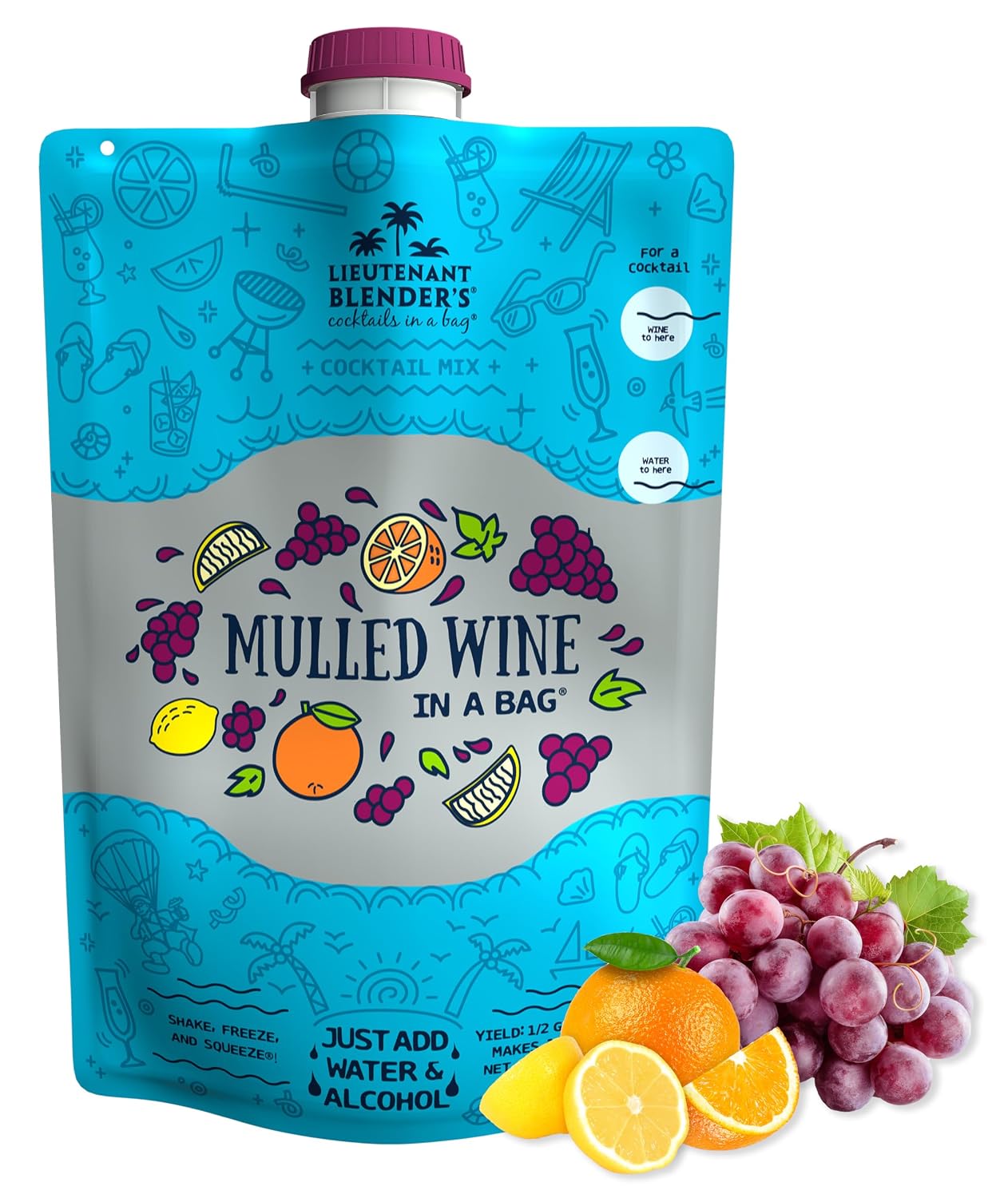Lt. Blender's Mulled Wine in a Bag - Mulled Wine Mix - Each Bag Makes 1/2 Gallon of...