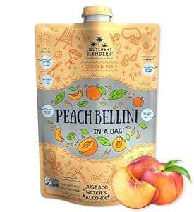 Lt. Blender's Peach Bellini in a Bag - Wine Slushie Mixes - Each Bag Makes 1/2 Gallon of...