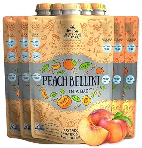 Lt. Blender's Peach Bellini in a Bag - Wine Slushie Mixes - Each Bag Makes 1/2 Gallon of... image