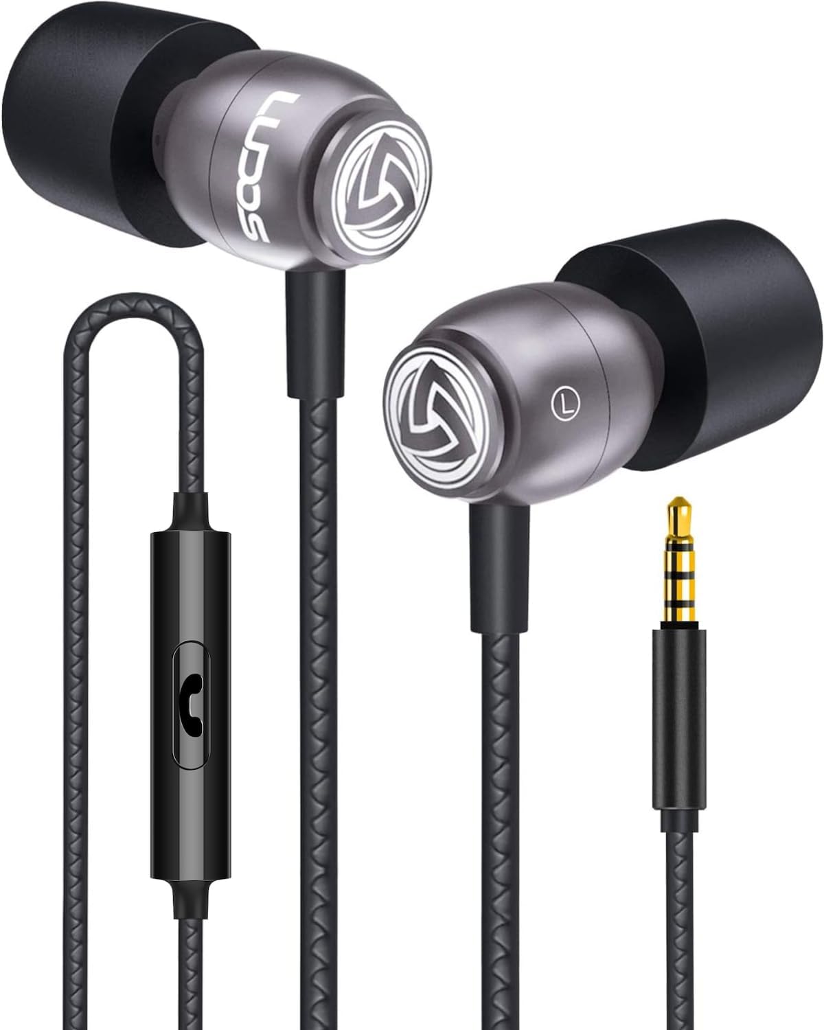 LUDOS Clamor Wired Earbuds in-Ear Headphones, 5 Years Warranty, Earphones with Microphone...