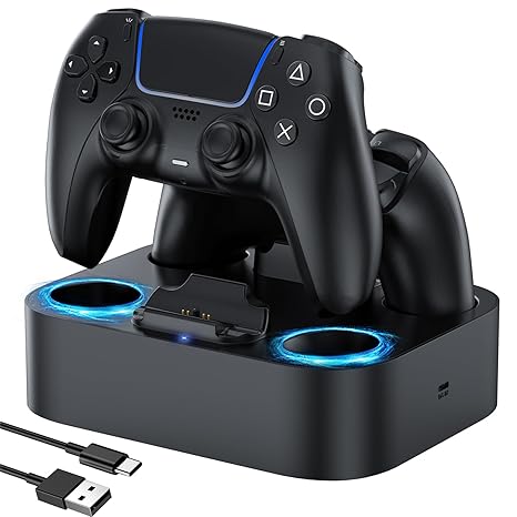 LVFAN PS5 Controller Charger Station, Fast Charging Dock for PlayStation 5 Controllers, Dual...