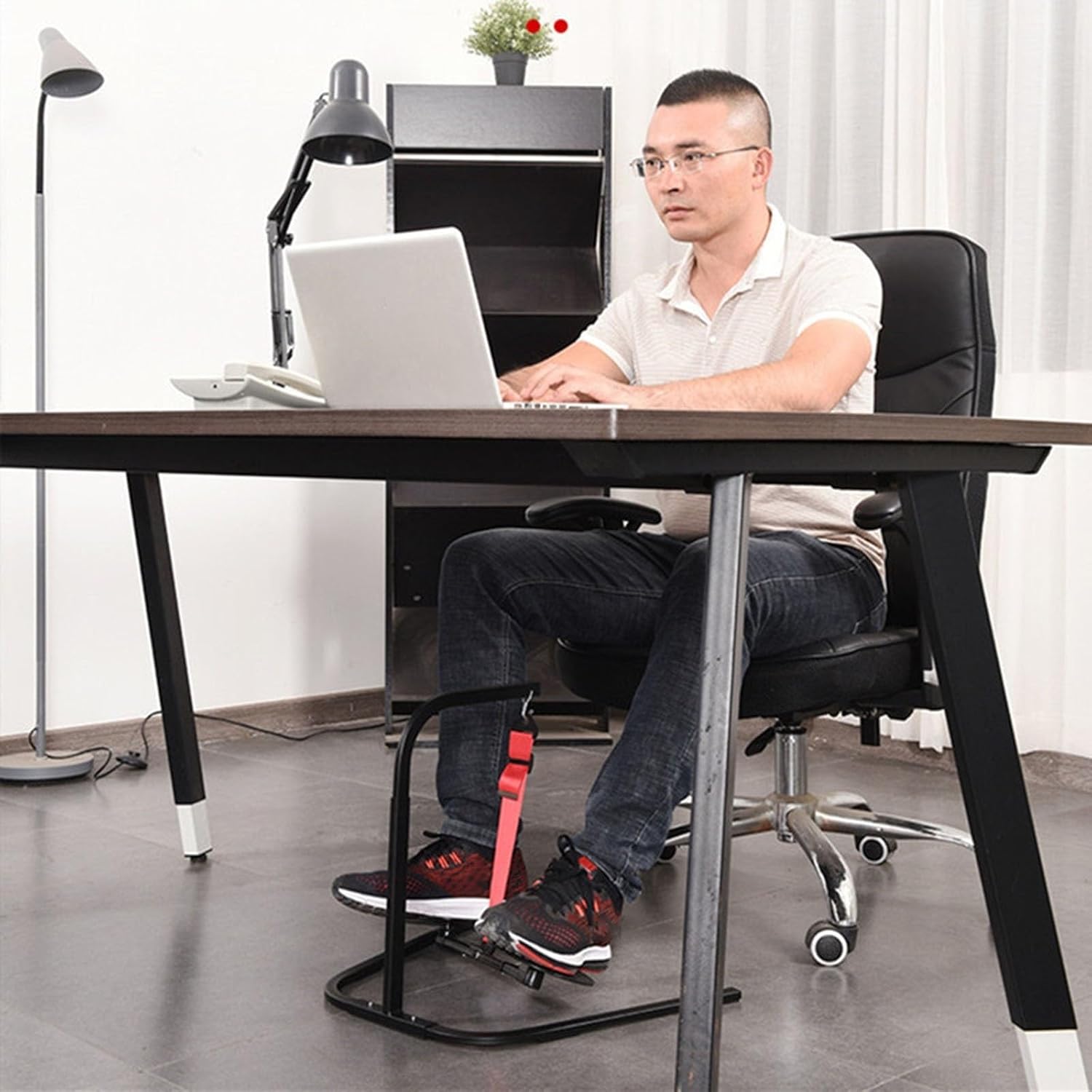 LXLF Office Adjustable Under Desk Footrest, Sofa Side Chair Foot Hammock for Living Room... image