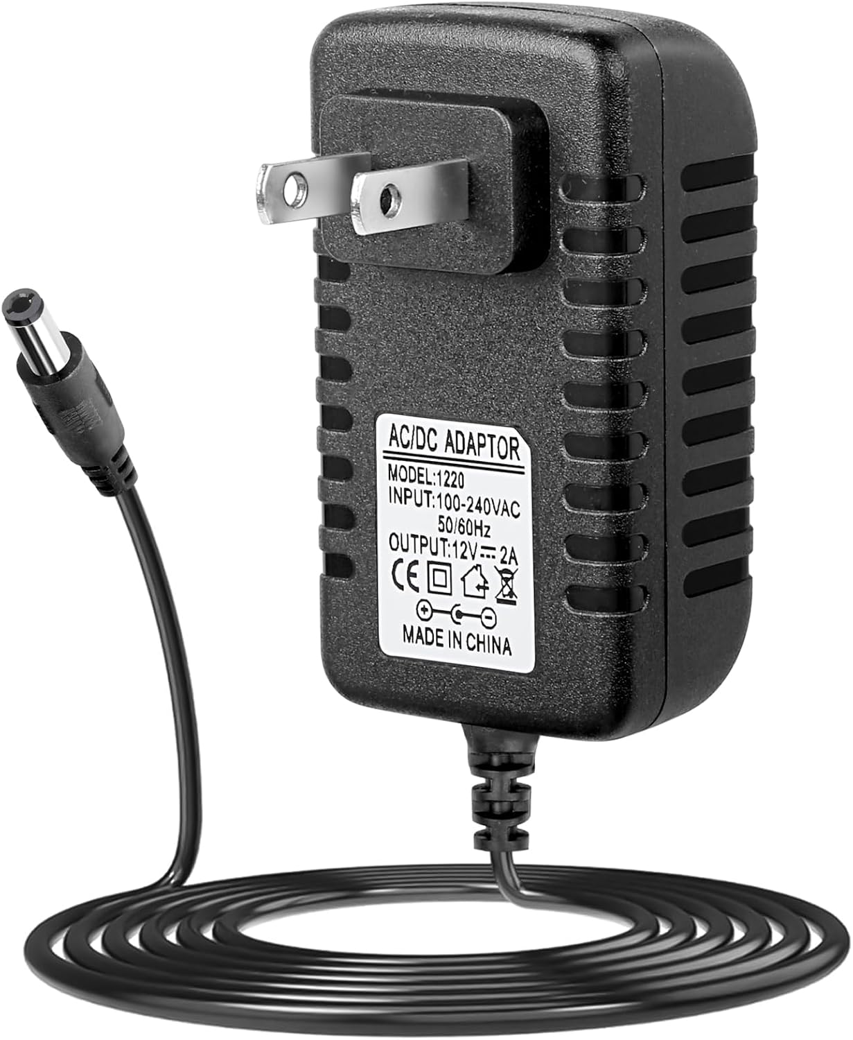 MAD OWL 12V 2A DC Power Supply Adapter Charger for Guitar Pedal Piano Keyboard, 110V AC 5.5...
