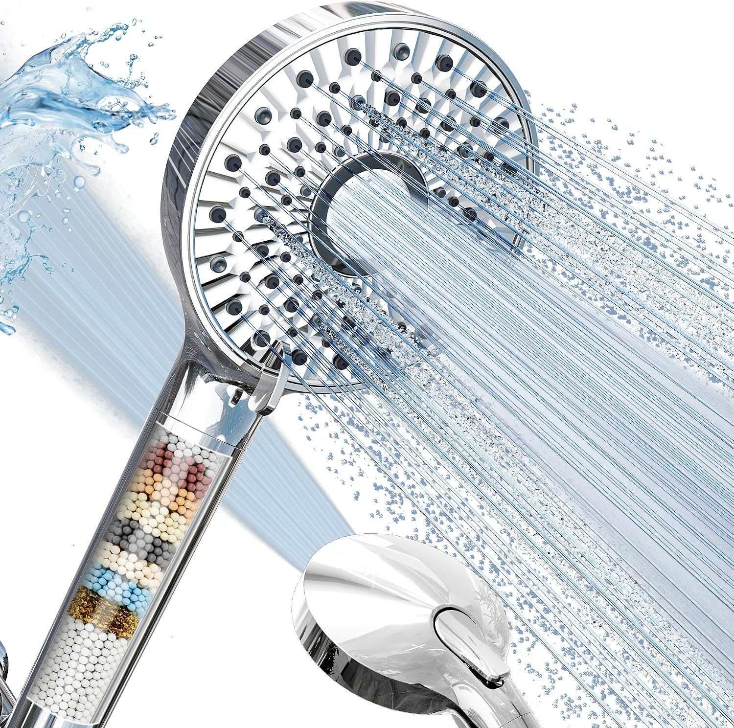 Magichome Filtered Shower Head with Handheld, High Pressure 10-Spd Detachable Chrome...