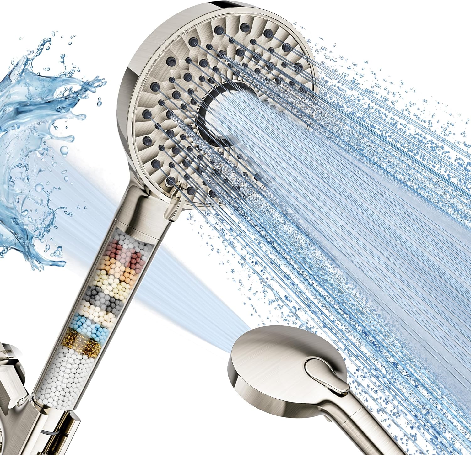 Magichome Shower Head with Handheld, High Pressure 10-Spd Detachable Chrome Showerhead with...