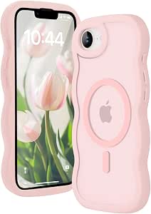 Magnetic for iPhone 16e for iPhone 17e Case, Compatible with Magsafe Wavy Frame Cute Design...