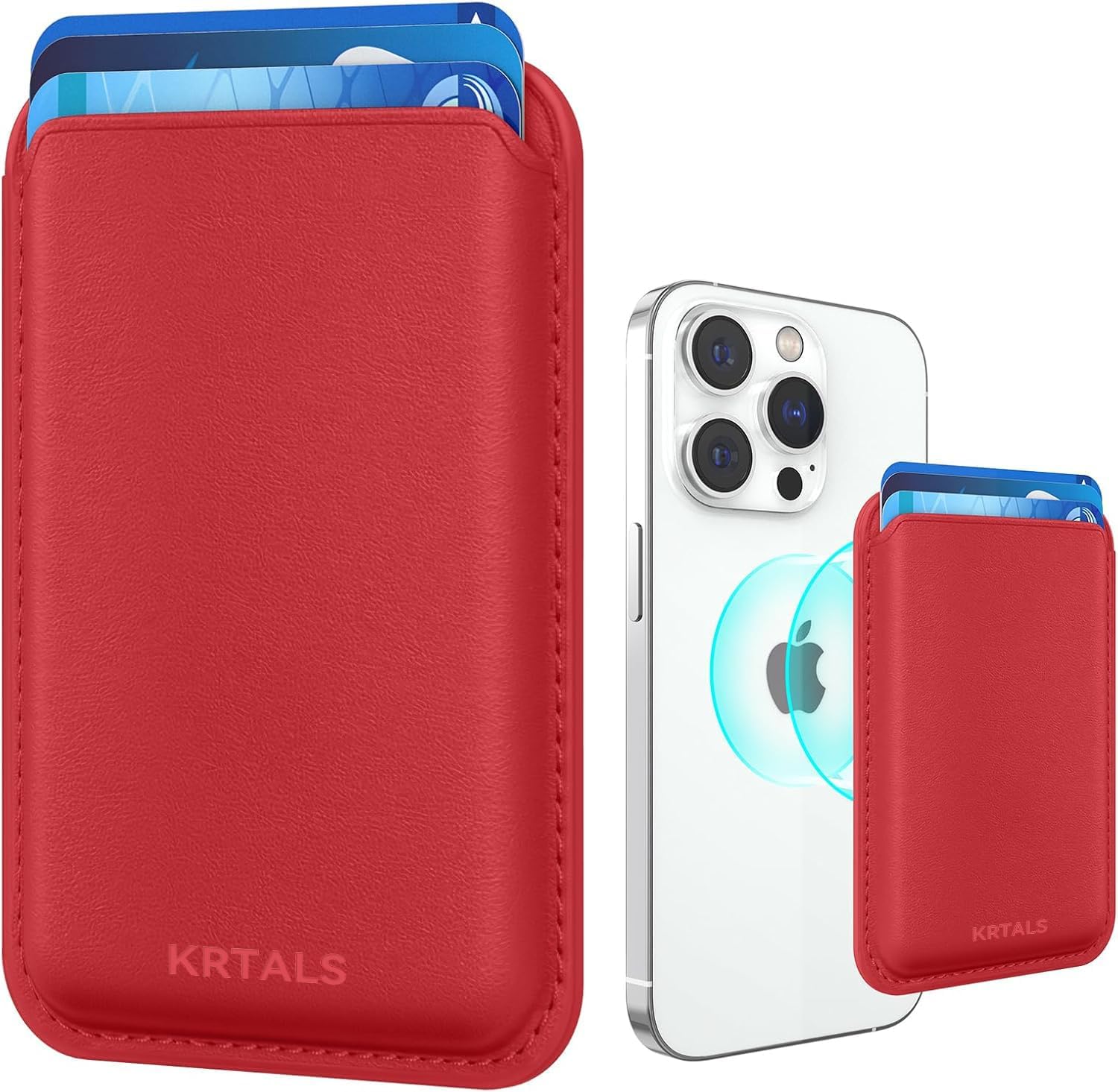 Magnetic Wallet Cell Phone Card Holder for Phone Case with Mag-Safe, Stronger Magnetic RFID...