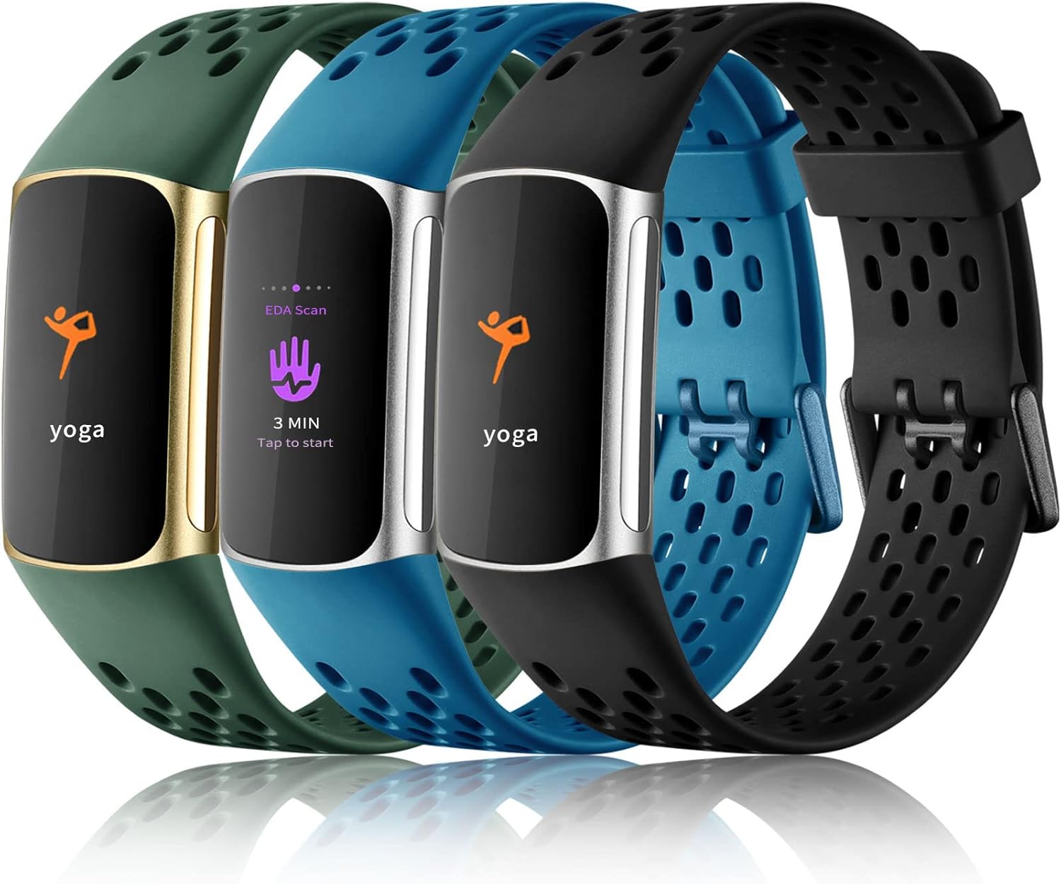 Maledan Compatible with Fitbit Charge 5/ Fitbit Charge 6 Bands Women Men, Breathable Sport...