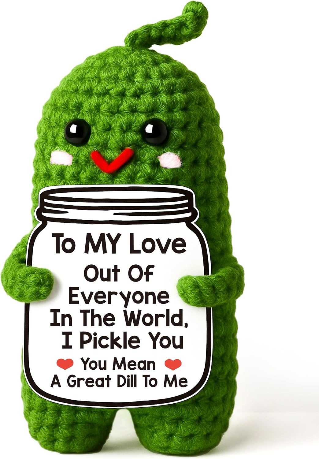 MAMAGIFTREE Gifts for Him Her Boyfriend Girlfriend, Handmade Crochet Pickle to My Love...