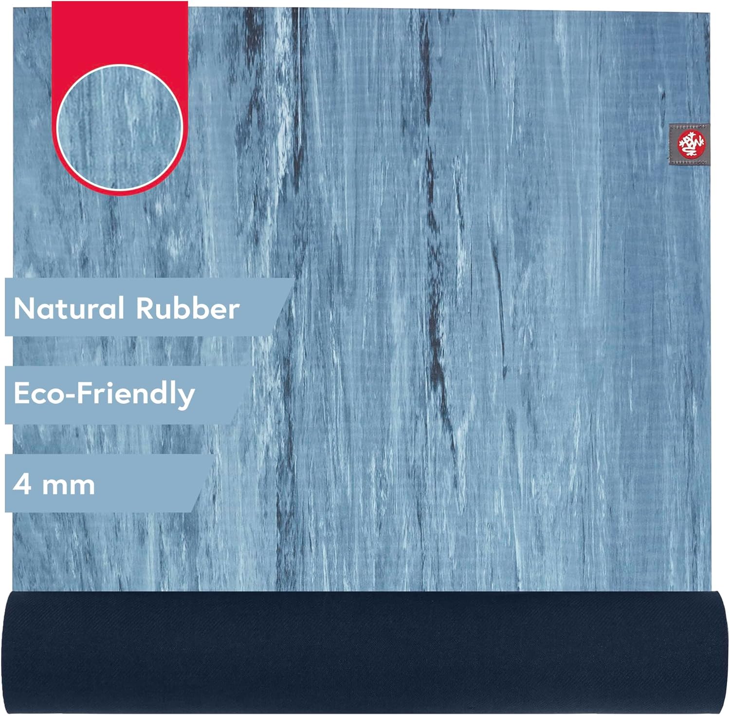 Manduka eKOLite Yoga Mat 71" - 4mm | Natural Rubber | Eco-Friendly | Soft Textured Surface |...