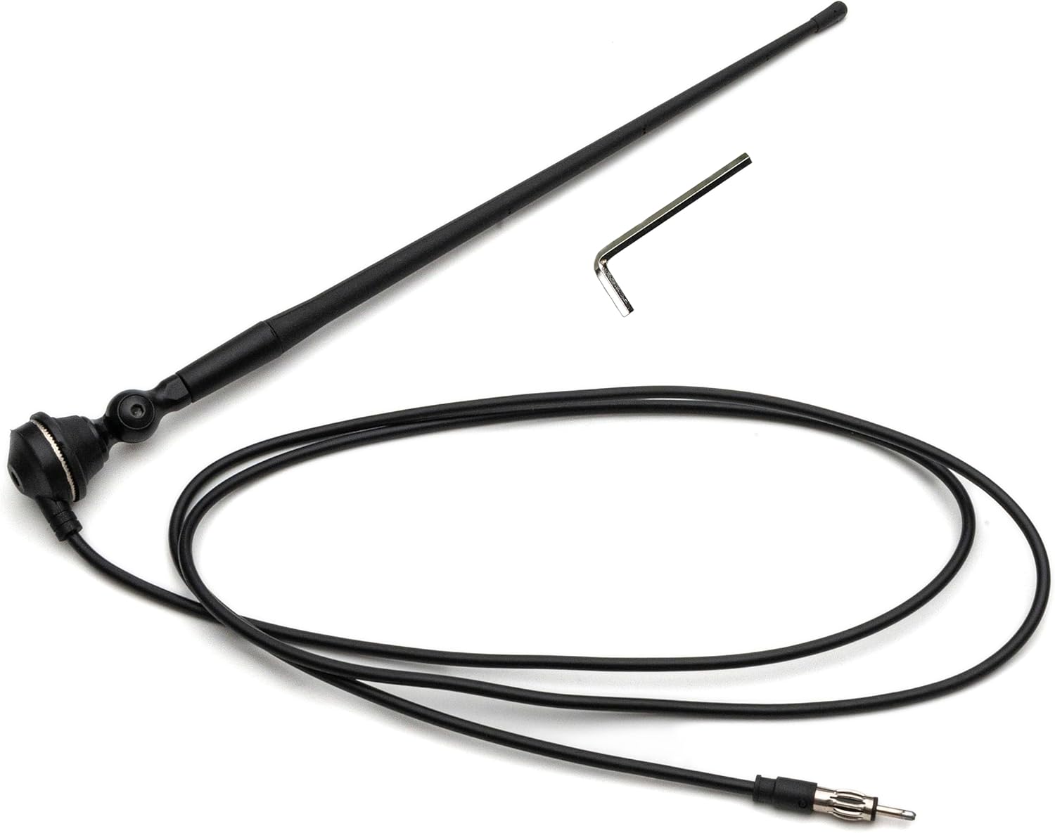 Marine Black AM-FM Rubber Ducky 15 Inch Antenna Kit - for ATV, Boat, Camper, Go Kart...