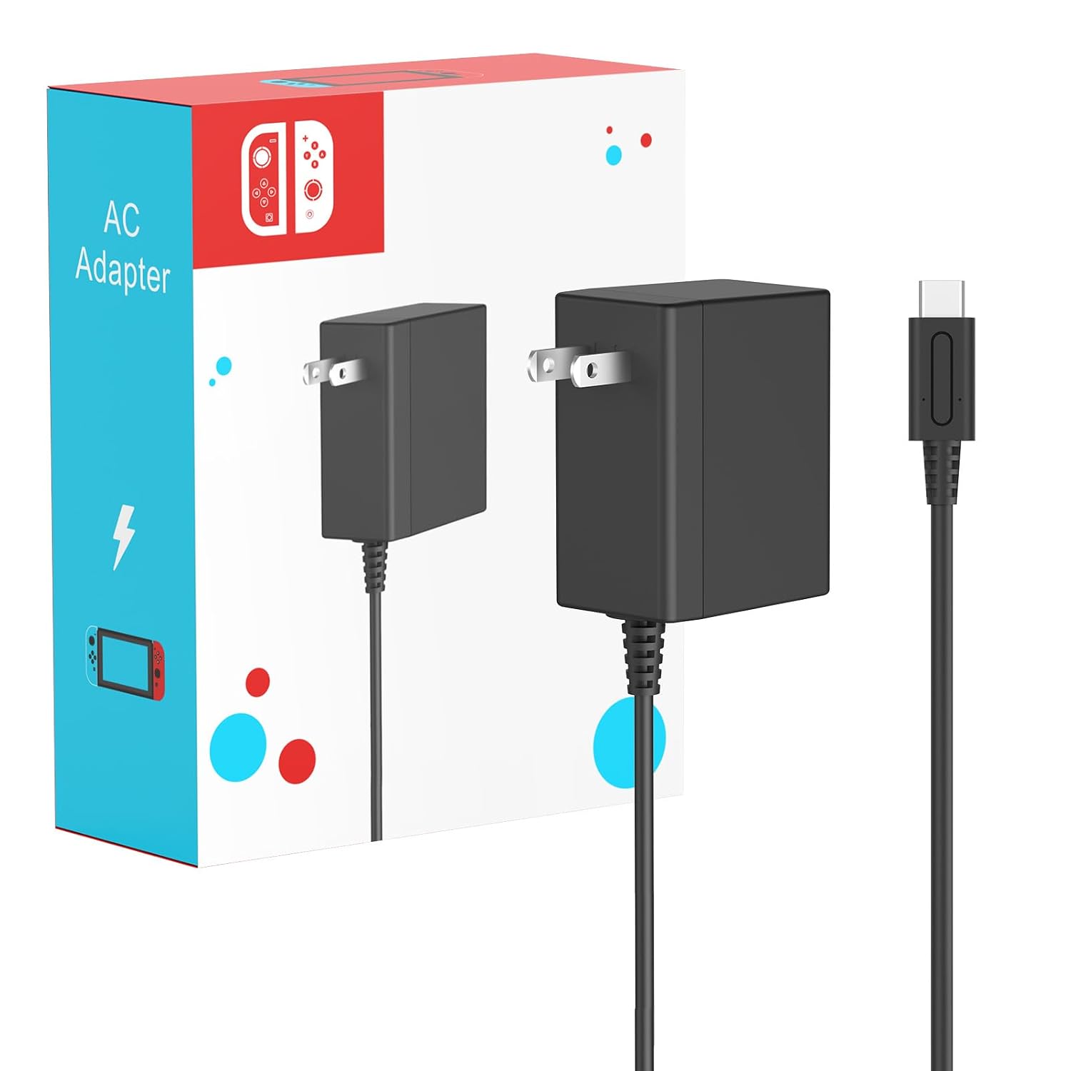 MARSDOCK 45W Charger for Nintendo Switch - 15V 2.6A AC Adapter Fast Charging with 5FT USB C...