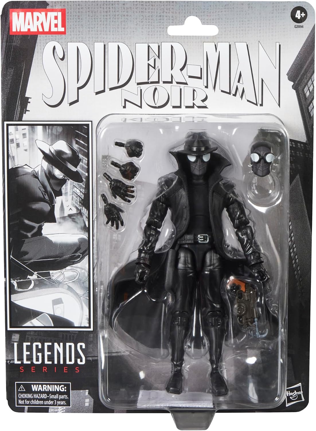 Marvel Legends Series Spider-Man Noir, Retro Cardback Spider-Man Comics Collectible 6-Inch...