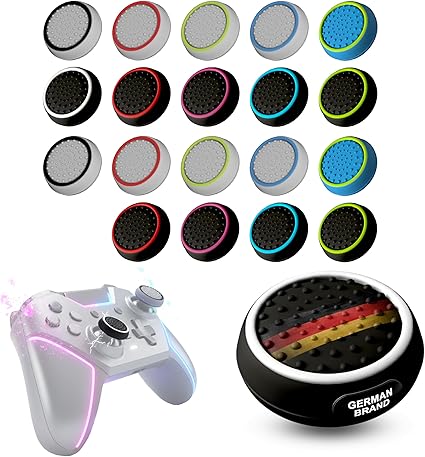 MatoSan 20 Thumbstick Grip Caps – Silicone Thumb Grips Compatible with PS5, PS4, Xbox...
