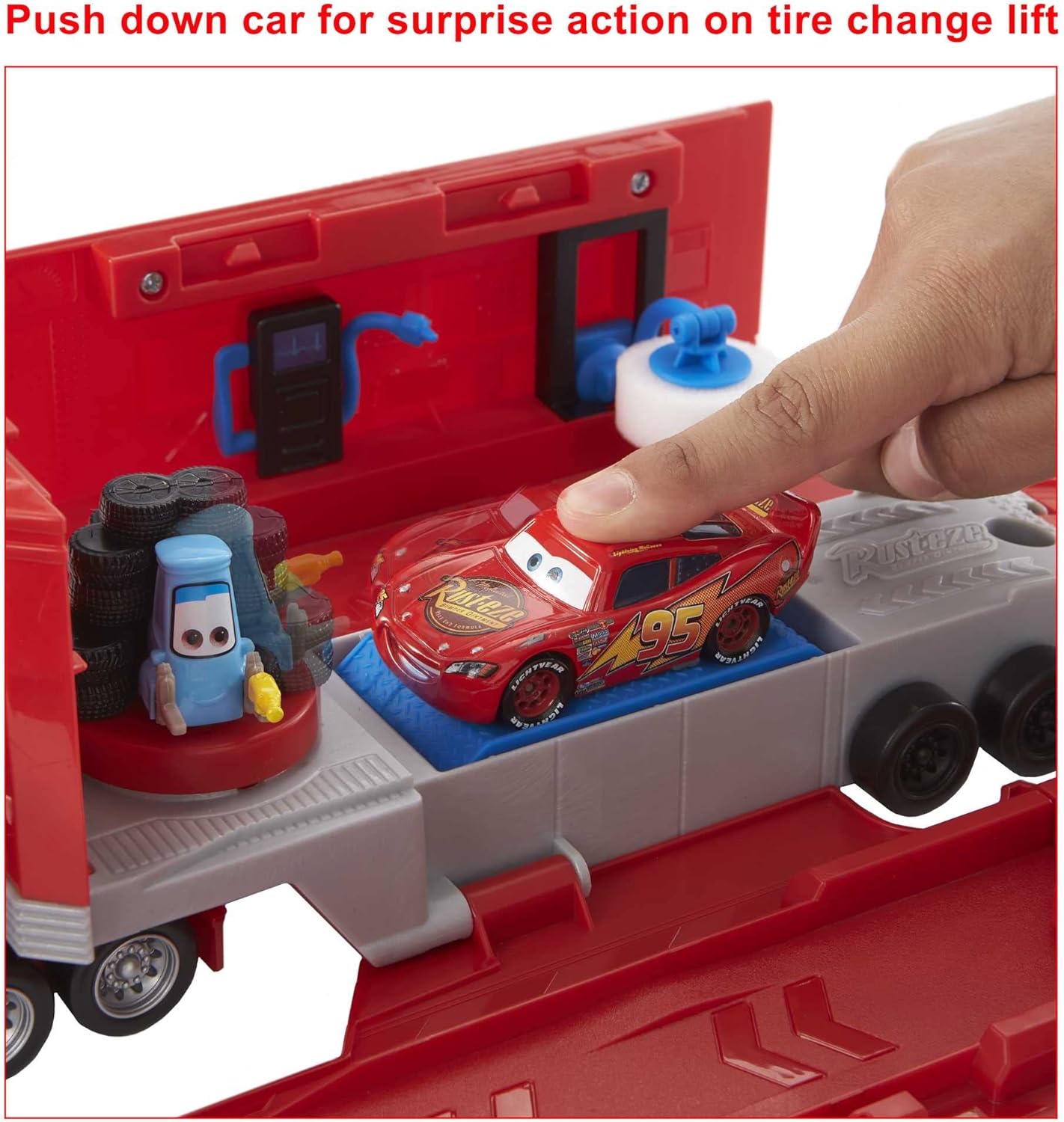Mattel Disney and Pixar Cars Transforming Mack Playset, 2-in-1 Toy Truck & Tune-Up Station... image