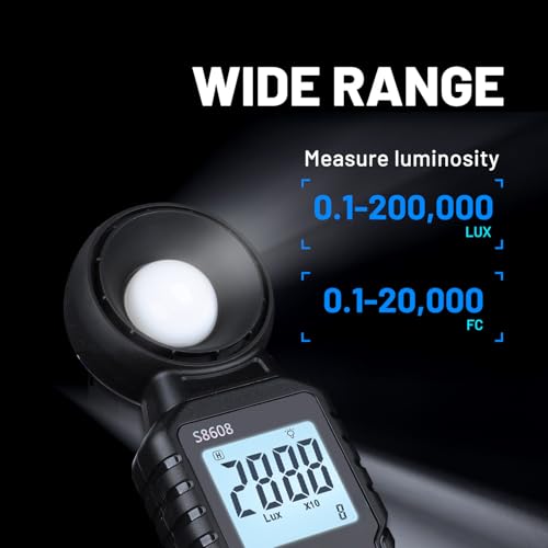 Mcbazel Digital Illuminance Light Meter, Photometer Light Intensity Sense Tester with LCD... image